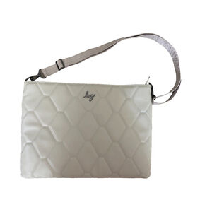 Lug Galley Satin Luxe VL Portfolio Cross Body Bag in Cream NWOT